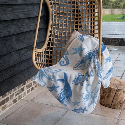 The Range Sealife Blanket - Blue