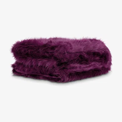 The Range Spikey Faux Fur Throw - Wine