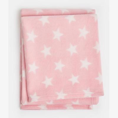 The Range Stars Throw Over Soft Blanket - Blush White Stars