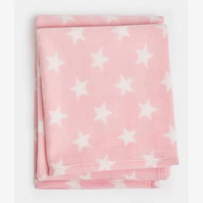 The Range Stars Throw Over Soft Blanket - Blush White Stars