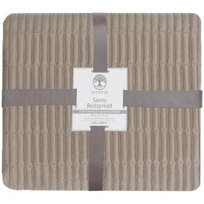 The Range Divante Savoy Quilted Bedspread - Latte