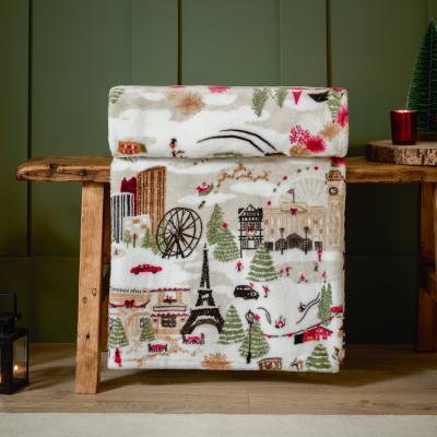 The Range Joy To All Fleece Throw - Cream