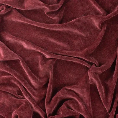 The Range Heavy Chenille Velvet Throw - Beetroot / 200cm
