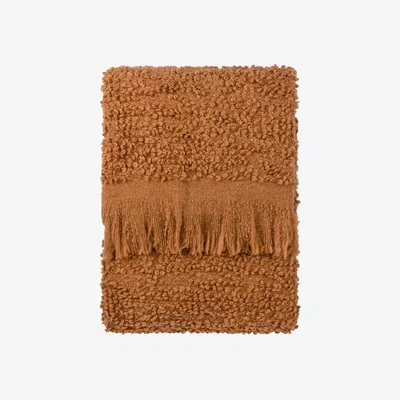 The Range Ulsmere Boucle Fringed Throw - Ginger