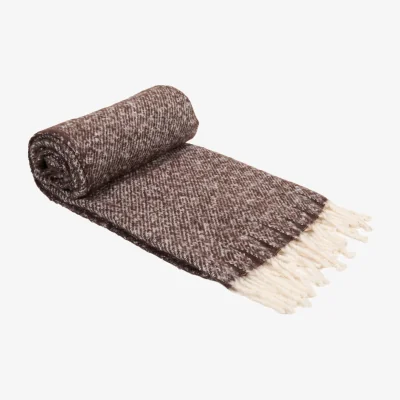 The Range Kendall Mohair Throw - Chocolate