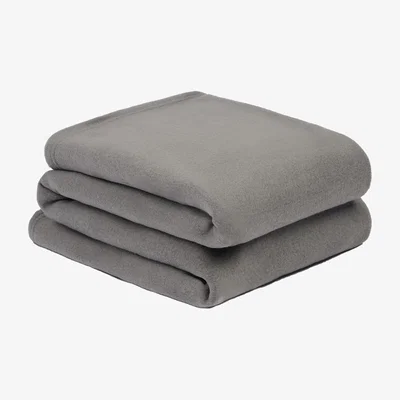 The Range Warm Soft Plain Fleece Throw Over Blanket - Charcoal