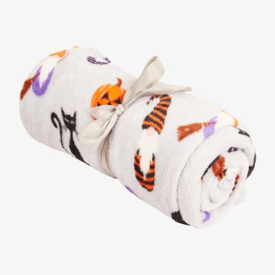 The Range Halloween Gonk Printed Throw - White