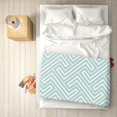 The Range Geometric Modern Ornment Blanket - Green