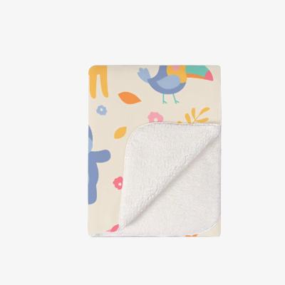 The Range Cute Pastel Jungle Animals Blanket - Orange