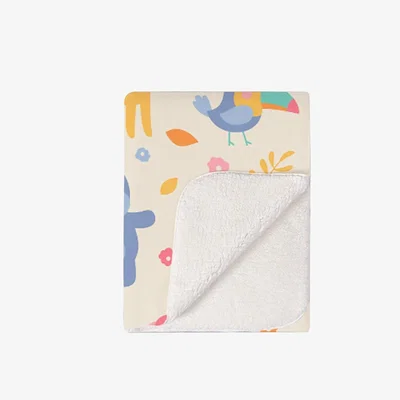 The Range Cute Pastel Jungle Animals Blanket - Orange