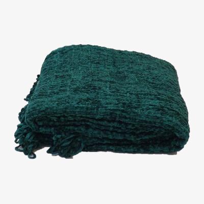 The Range Zara Cotton Chenille Woven Throw - Soft Green