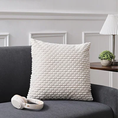 The Range Corduroy Throw Pillow with Pillow Insert - Beige