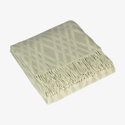 The Range Geometric Criss Cross Throw - Beige/Natural