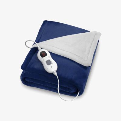 The Range Large Flannel Electric-Heated Blanket Throw - Blue