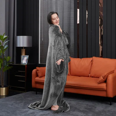 The Range Wearable Super Soft Lounge Blanket - Grey
