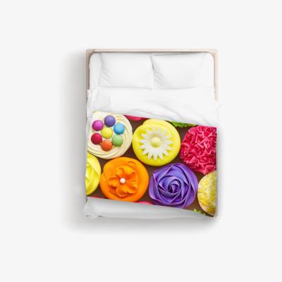 The Range Bright Colourful Cupcakes Blanket - Green
