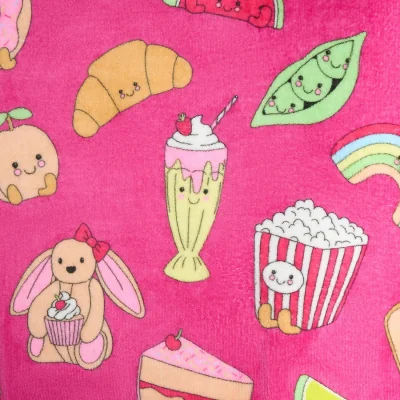 The Range OHS Sweetie Pies Print Ultra Soft Throw - Magenta