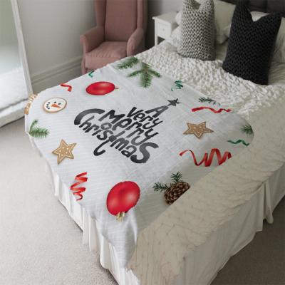 The Range Christmas Greeting Design Soft Blanket - Brown
