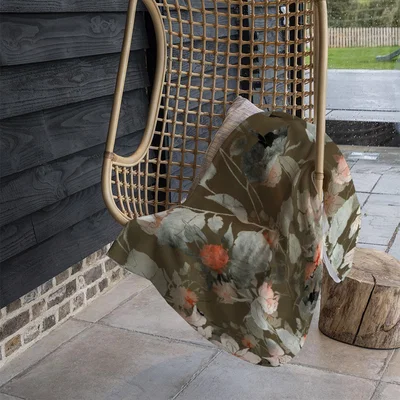 The Range Imprint Fantastic Paint Bouquet Blanket - Brown