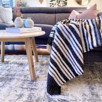 The Range Richmond Reclaimed Wool Throw  - Monochrome