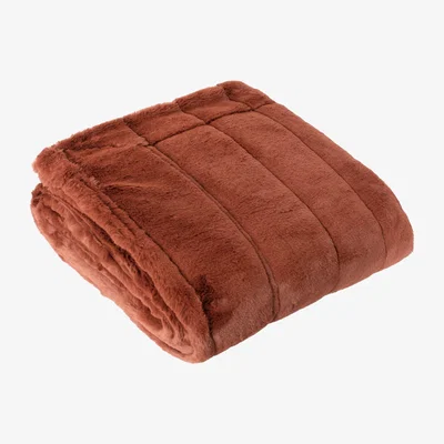 The Range Empress Faux Fur Throw - Rust / 200cm