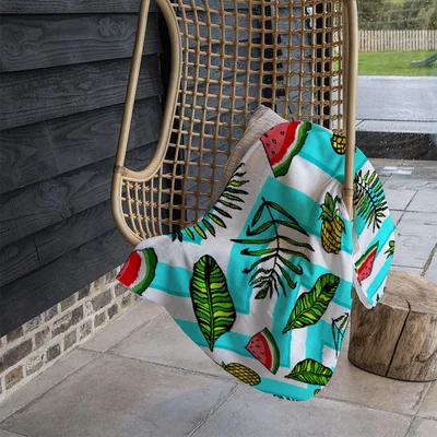 The Range Pineapple  Watermelon Blanket - Blue