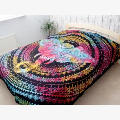The Range Elephant Head Cotton Bedspread  Wall Hanging - Multi