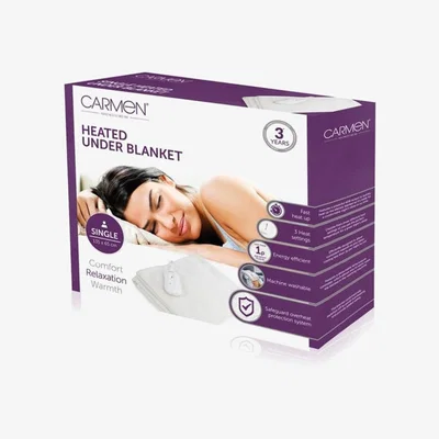 The Range Single Heated Electric Under Blanket - White