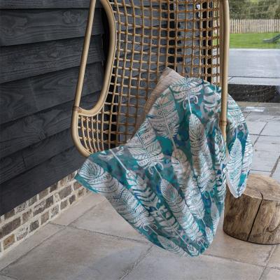 The Range Tribal Art Animal Blanket - Blue