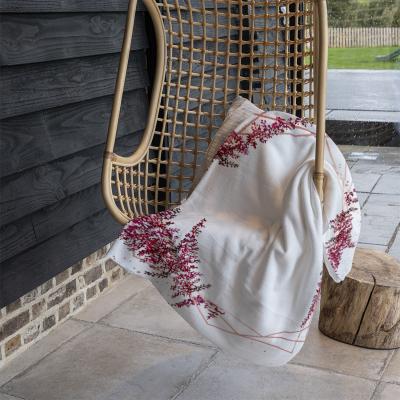 The Range Pink Flower And Geometric Shapes Blanket - Pink