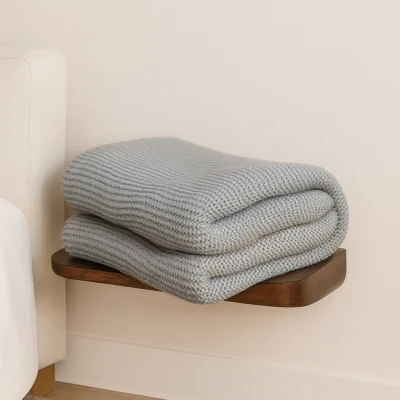 The Range Double Blue Knit Throw - Blue
