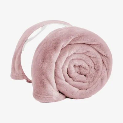 The Range Super Soft Fleece Blanket Reversible Throw - Blush Pink / King- 200 x 240cm