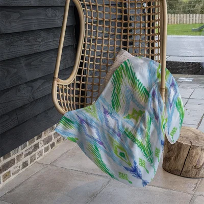 The Range Ethnic Style Modern Scarf Blanket - Green