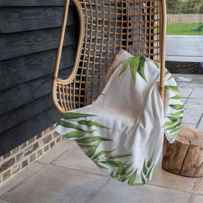 The Range Leaves Border Blanket - Green