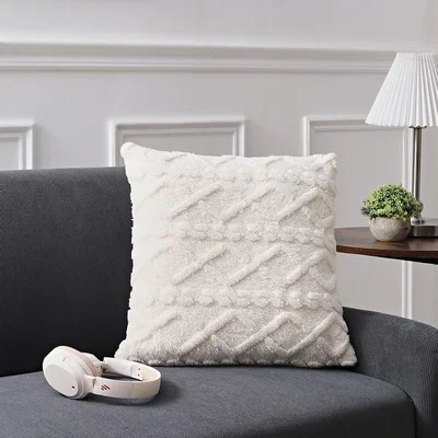 The Range Soft Plush Throw Pillow with Removable Pillow Insert - Off-white