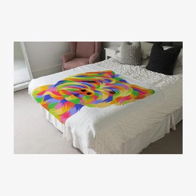 The Range Amazing Illustration Dog Designer Blanket - Yellow