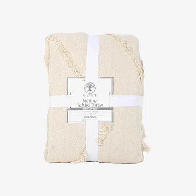 The Range Medina Tufted Throw - Natural