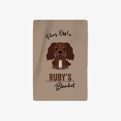The Range Personalised Brown Cocker Spaniel Blanket - Paws Off