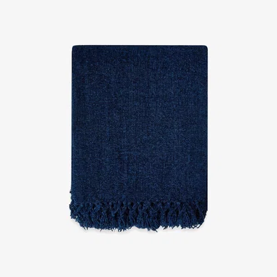 The Range Darcy Tassel Blanket Throw - Navy / 150x200cm