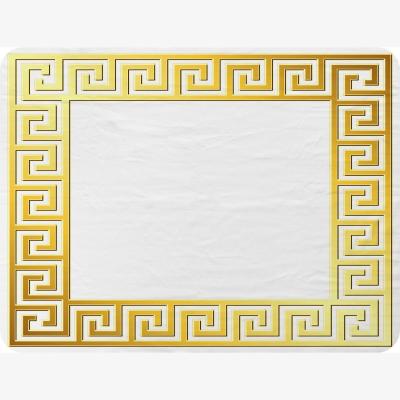 The Range Golden Greek Ornamental Frame Blanket - Gold