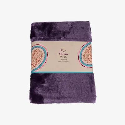 The Range Faux Fur Throw - Purple