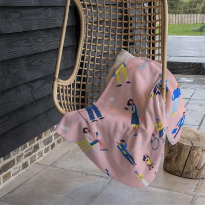 The Range Different People With Mobile Phones And Gadgets Blanket - Pink