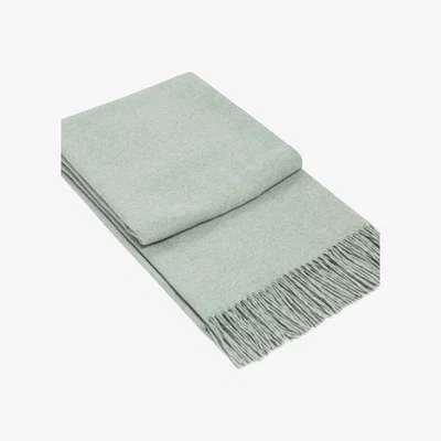The Range Paddington Merino Wool Blend Throw - Light Grey