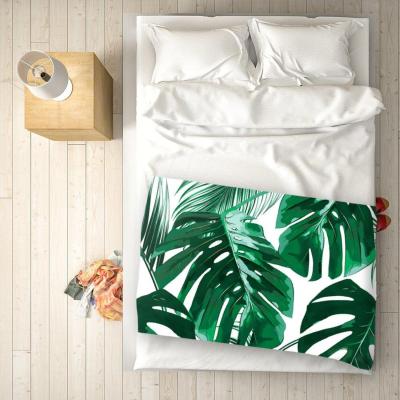 The Range Tropical Jungle Leaf Pattern Blanket - Green