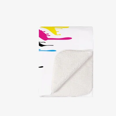 The Range Multi Coloured Zebra Blanket - Green
