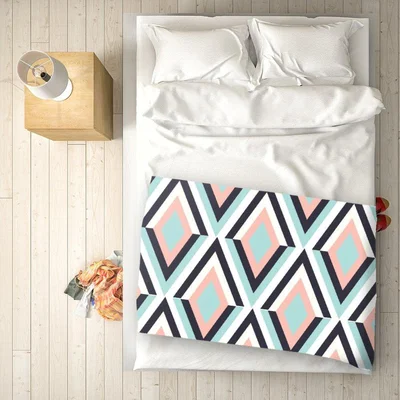The Range Zig Zag Abstract Pattern Blanket - Blue
