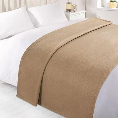 The Range Dreamscene Warm Soft Plain Fleece Throw Over Blanket - Yellow / 150cm