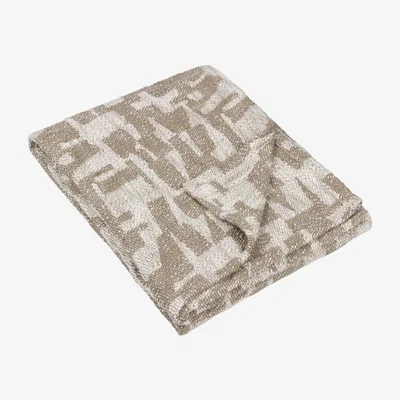 The Range Ola Jacquard Throw - Taupe