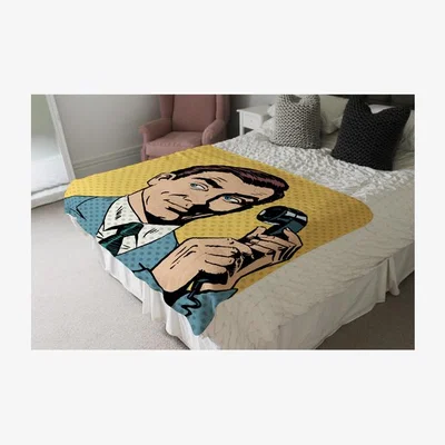 The Range Phone Style Pop Art Retro Designer Blanket - Yellow