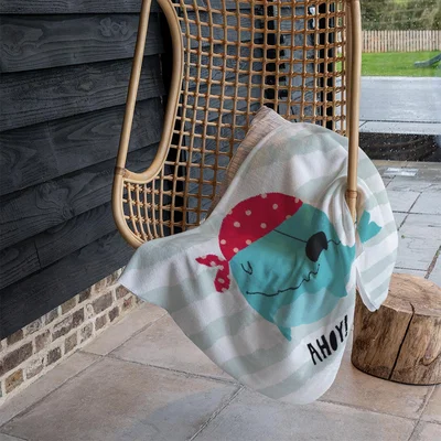 The Range Ahoy! Whale Blanket - Blue